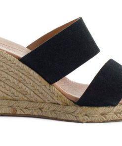 Mujer Abarca Shoes Alpargatas De Verano | Alpargatas Cuna Piel Cabrera Negro