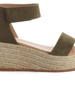 Mujer Abarca Shoes Alpargatas De Verano | Alpargatas Cuna Piel Mallorca Kaki 717